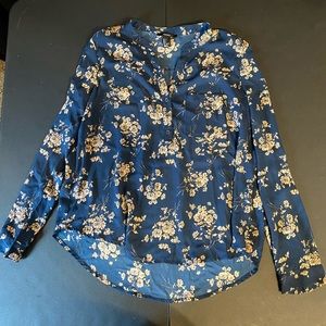 Forever 21 Blue Floral Blouse
